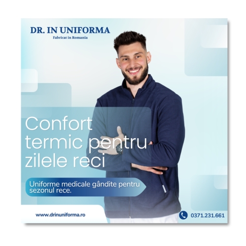 Confort termic în sezonul rece – uniforme medicale create pentru temperaturi scăzute
