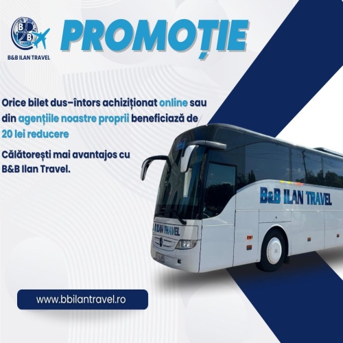 Promoție B&B Ilan Travel – reducere de 20 lei la biletele dus-întors img.0